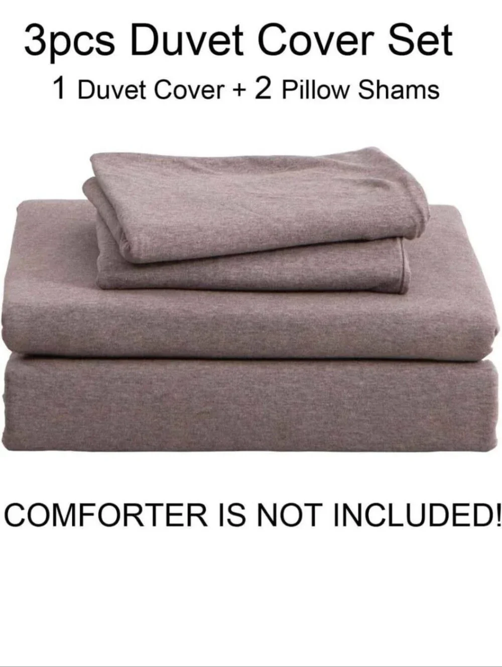 PURE ERA Jersey Knit Duvet Cover Set 100% T-Shirt Cotton Super Soft Comfy 3pc